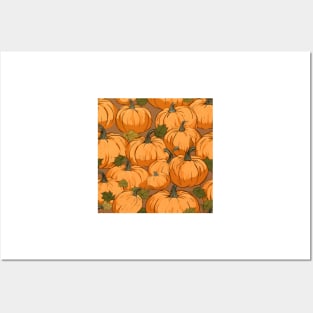 Pumpkin Pattern 9 Posters and Art